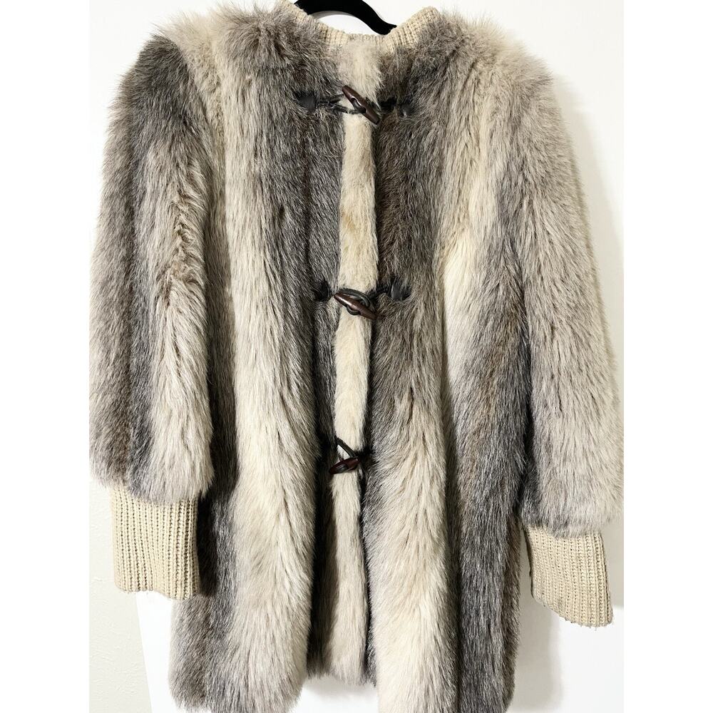 Vintage Jordache Faux Fur Coat Size S (7/8)